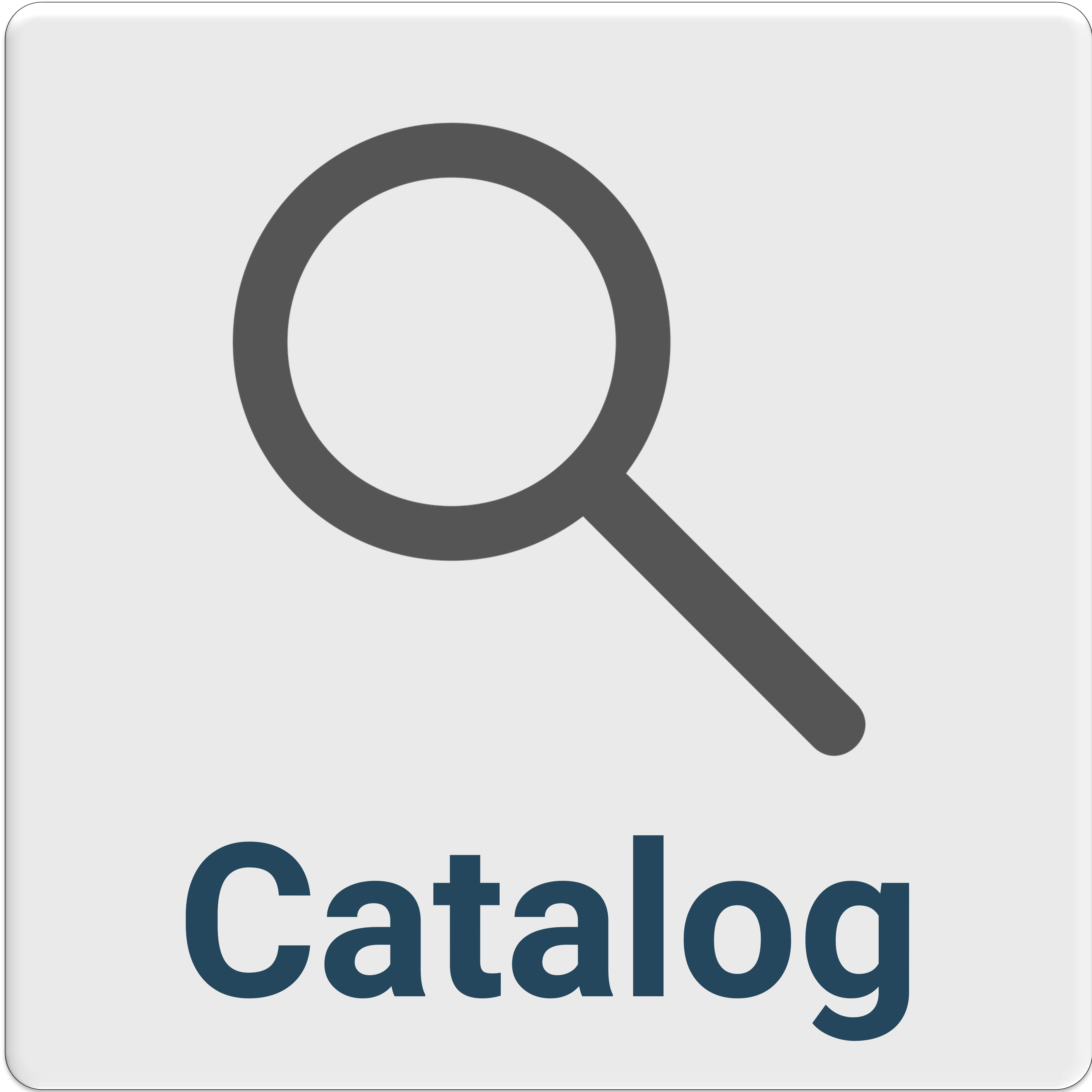 catalog button with magnifying glass image